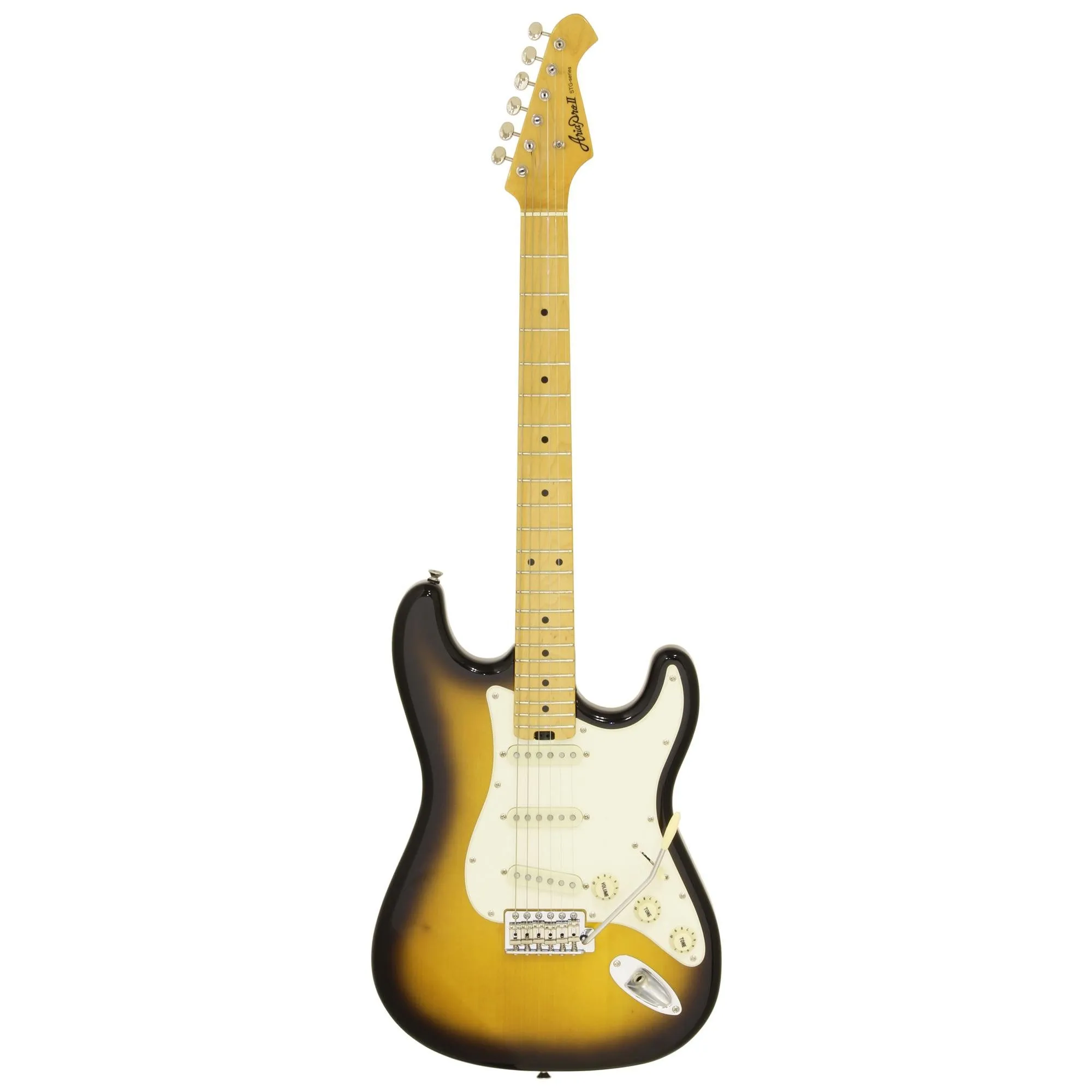 Guitarra Aria Pro II STG-57 2 Tone Sunburst por 2.689,00 à vista no boleto/pix ou parcele em até 12x sem juros. Compre na loja Mundomax!