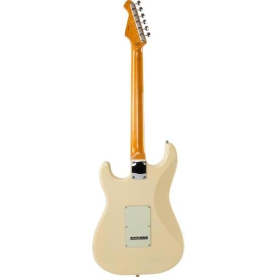 Guitarra Aria Pro II STG-62 Vintage White por 2.903,12 à vista no boleto/pix ou parcele em até 12x sem juros. Compre na loja Aria!
