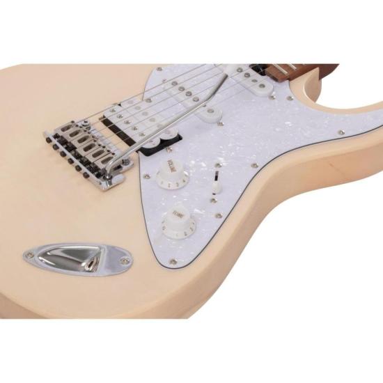 Guitarra Aria Pro II 714-MK2 Fullerton Marble White por 3.010,65 à vista no boleto/pix ou parcele em até 12x sem juros. Compre na loja Aria!