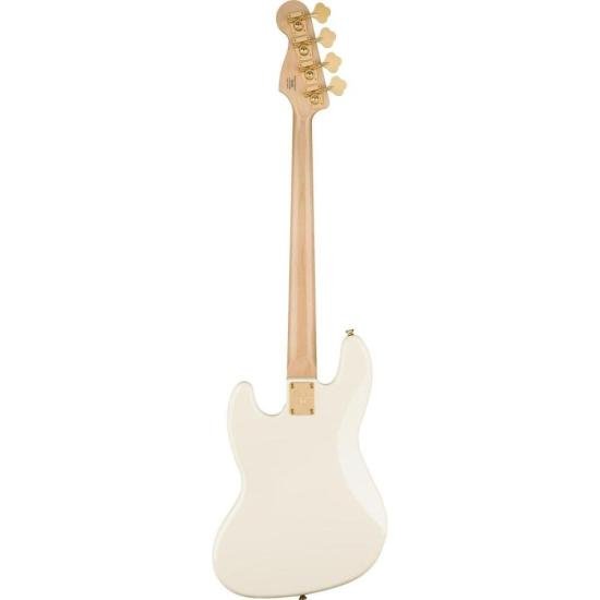 Contrabaixo Squier Jazz Bass Gold Edition Olympic White por 6.199,99 à vista no boleto/pix ou parcele em até 12x sem juros. Compre na loja Mundomax!