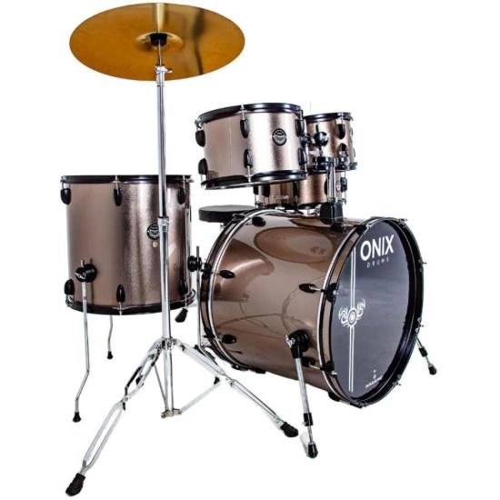 Bateria Acústica Nagano Onix Drums Smart 20\" Skinny Deep Silver por 3.038,99 à vista no boleto/pix ou parcele em até 12x sem juros. Compre na loja Mundomax!
