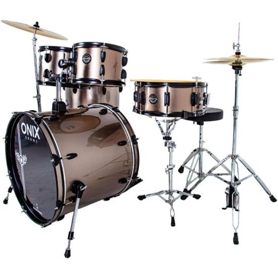 Bateria Acústica Nagano Onix Drums Smart 20\" Skinny Deep Silver por 3.038,99 à vista no boleto/pix ou parcele em até 12x sem juros. Compre na loja Mundomax!