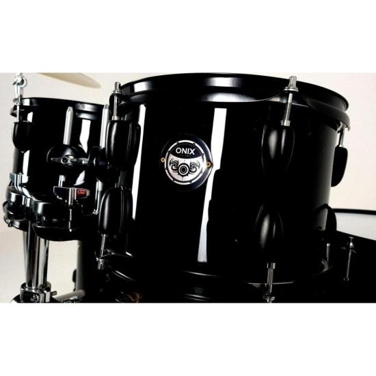 Bateria Acústica Nagano Onix Drums Smart 20\" Skinny All Black por 3.599,99 à vista no boleto/pix ou parcele em até 12x sem juros. Compre na loja Mundomax!