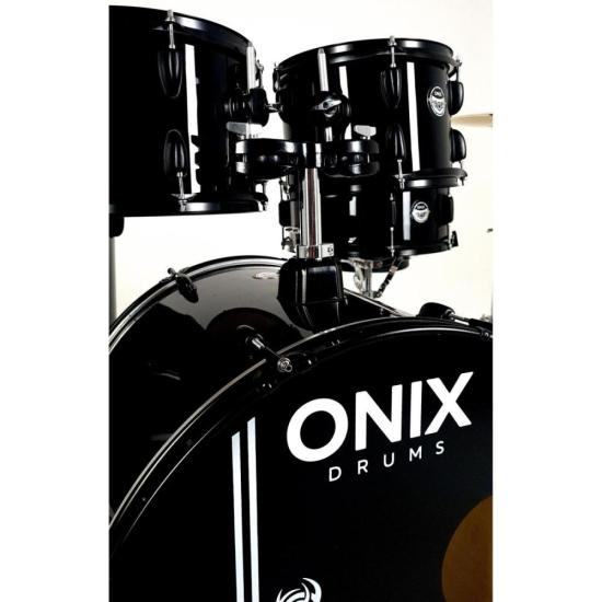 Bateria Acústica Nagano Onix Drums Smart 20\" Skinny All Black por 3.599,99 à vista no boleto/pix ou parcele em até 12x sem juros. Compre na loja Mundomax!
