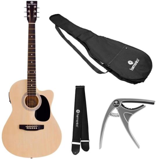 KIT VIOLÃO GE21 NT + ACESSÓRIOS por 729,90 à vista no boleto/pix ou parcele em até 10x sem juros. Compre na loja Harmonics!