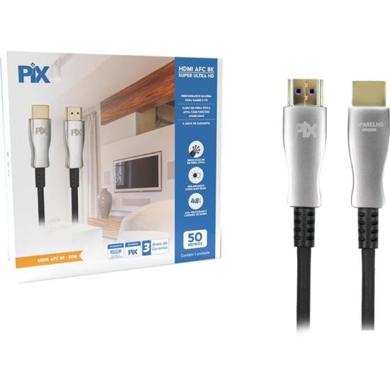 Cabo HDMI 2.1 8k 50m Fibra Ótica Pix por 664,00 à vista no boleto/pix ou parcele em até 10x sem juros. Compre na loja Mundomax!