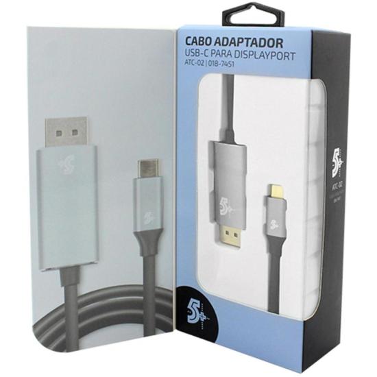 Cabo Adaptador USB-C Para Dport Macho 4k 60hz 1.8m 5+ por 138,00 à vista no boleto/pix ou parcele em até 5x sem juros. Compre na loja Mundomax!