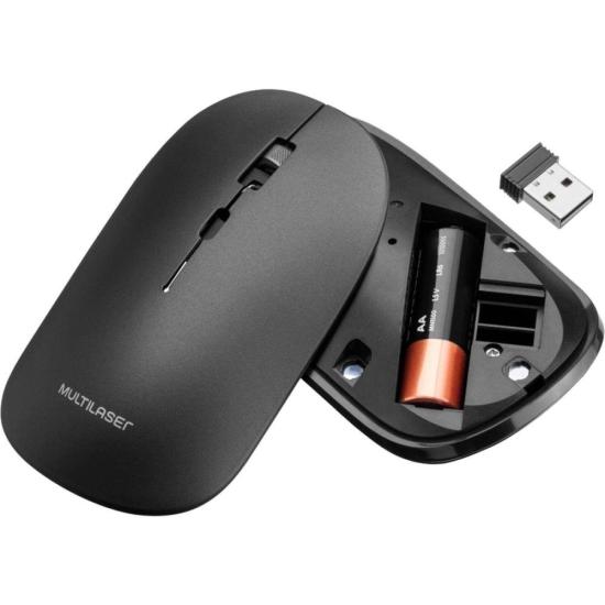 Mouse Multilaser Sem Fio MS700 1600DPI por 65,99 à vista no boleto/pix ou parcele em até 2x sem juros. Compre na loja Mundomax!
