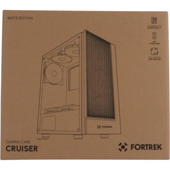 Gabinete Gamer Fortrek Cruiser Mid Tower RGB Branco por 355,00 à vista no boleto/pix ou parcele em até 10x sem juros. Compre na loja Mundomax!