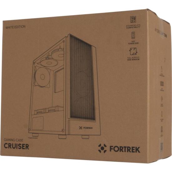 Gabinete Gamer Fortrek Cruiser Mid Tower RGB Branco por 355,00 à vista no boleto/pix ou parcele em até 10x sem juros. Compre na loja Mundomax!