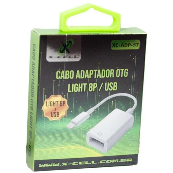 Cabo Adaptador OTG USB Light 8P Branco por 37,99 à vista no boleto/pix ou parcele em até 1x sem juros. Compre na loja Mundomax!