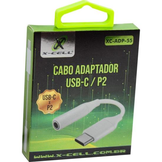 Cabo Adaptador USB-C P2 Flex Branco por 16,99 à vista no boleto/pix ou parcele em até 1x sem juros. Compre na loja Mundomax!