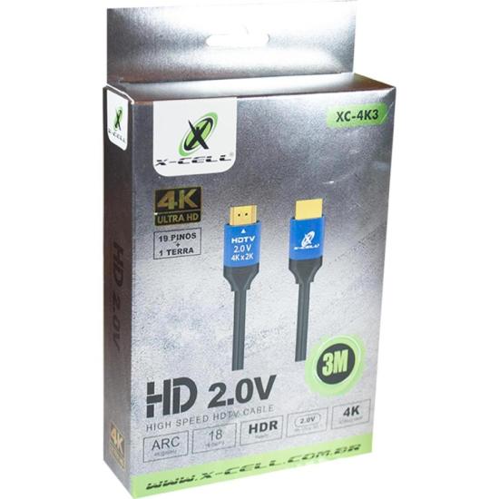 Cabo HDMI 2.0 4k 3m Flex Premium Preto por 31,99 à vista no boleto/pix ou parcele em até 1x sem juros. Compre na loja Mundomax!