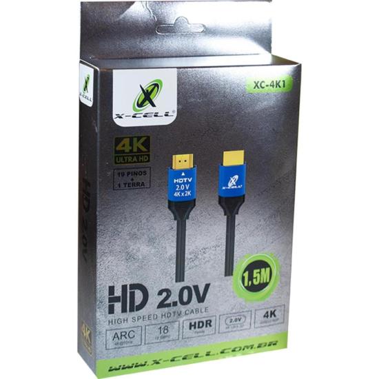 Cabo HDMI 2.0 4k 1,5m Flex Premium Preto por 20,99 à vista no boleto/pix ou parcele em até 1x sem juros. Compre na loja Mundomax!