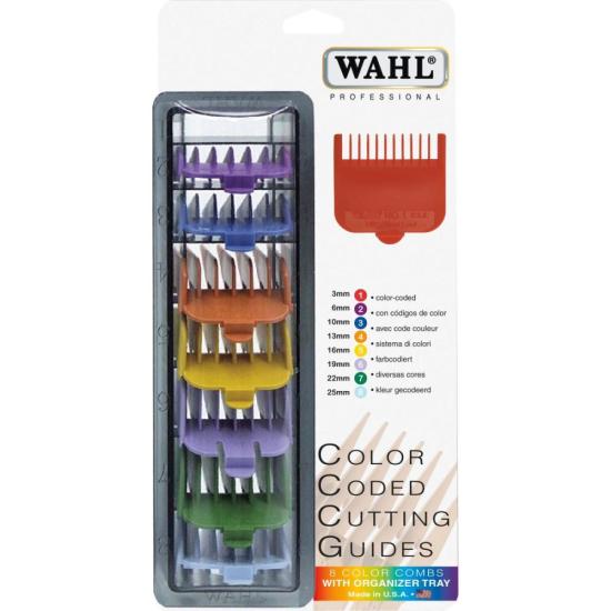 Kit de Pentes Altura 1-8 Color Com 8 Wahl por 130,99 à vista no boleto/pix ou parcele em até 5x sem juros. Compre na loja Mundomax!
