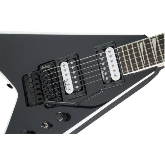 Guitarra Jackson King V JS32 Js Series Black with White Bevels por 3.949,00 à vista no boleto/pix ou parcele em até 12x sem juros. Compre na loja Mundomax!
