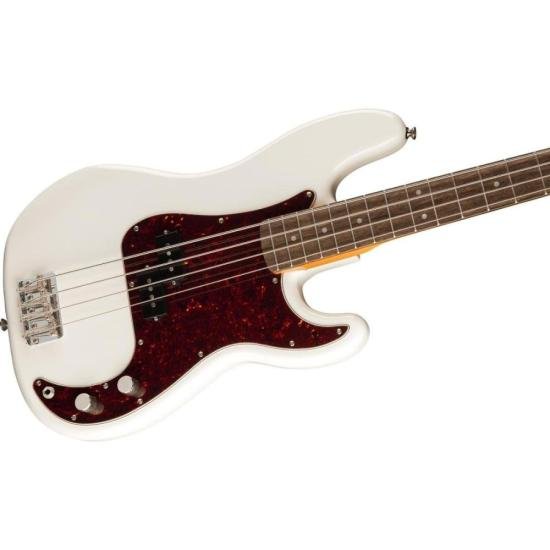 Descubra o Contrabaixo Precision Bass Classic Vibe 60s Squier Olympic White. Um instrumento de qualidade e estilo vintage com um som poderoso. Adquira o seu agora e eleve o seu talento musical