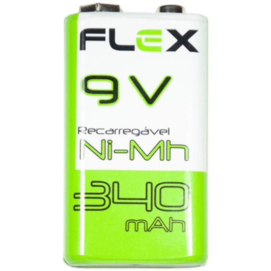 Bateria Recarregável 9V 340mAh (C/1 Bateria) Flex por 44,00 à vista no boleto/pix ou parcele em até 1x sem juros. Compre na loja Mundomax!