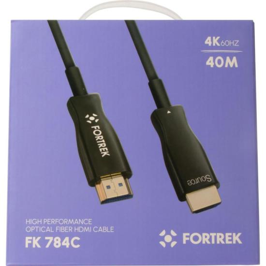 Cabo HDMI Fibra Óptica 4k FK 784C 40m Fortrek por 398,00 à vista no boleto/pix ou parcele em até 10x sem juros. Compre na loja Mundomax!