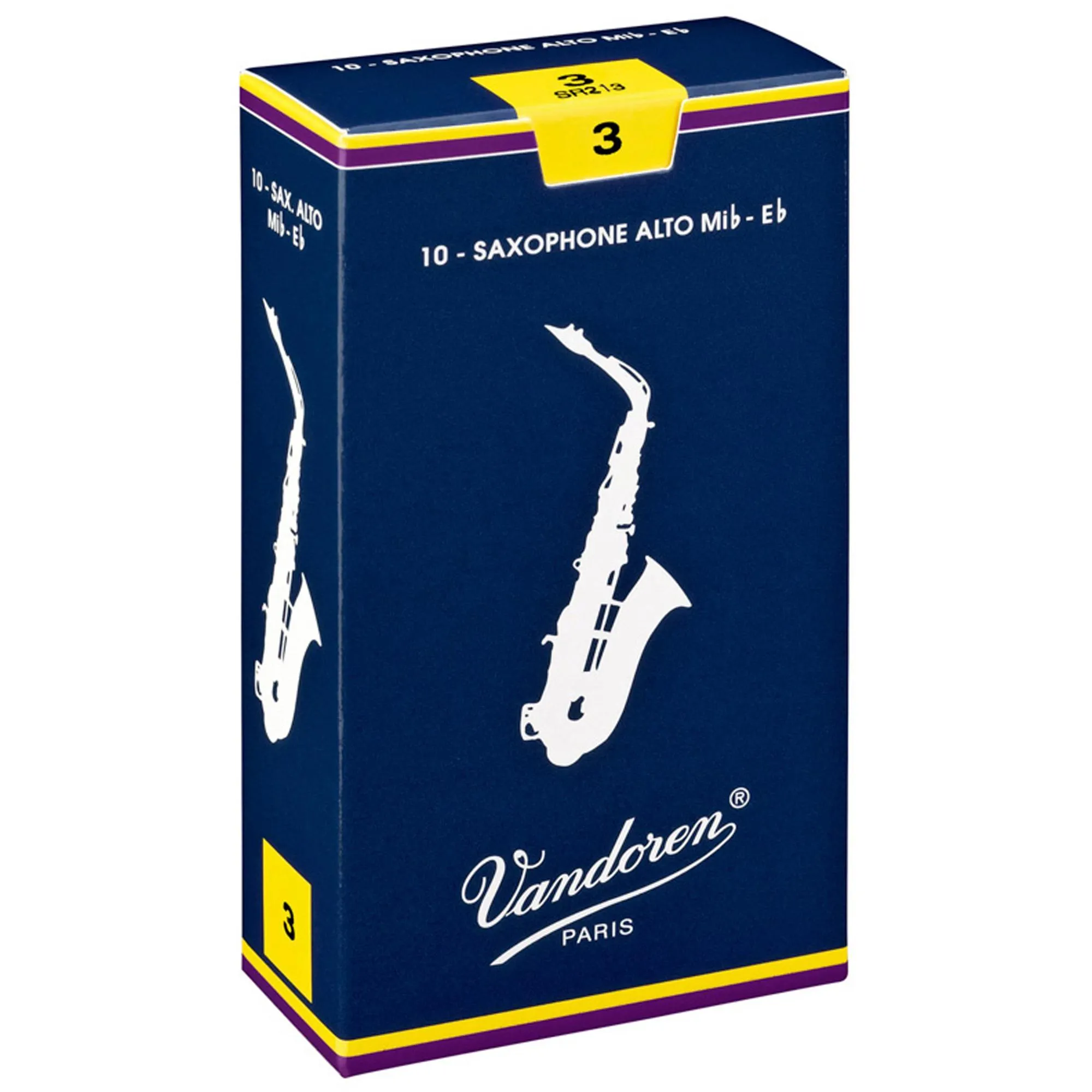 Palheta Tradicional Para Saxofone Alto 3 Vandoren SR213 por 407,99 à vista no boleto/pix ou parcele em até 10x sem juros. Compre na loja Mundomax!