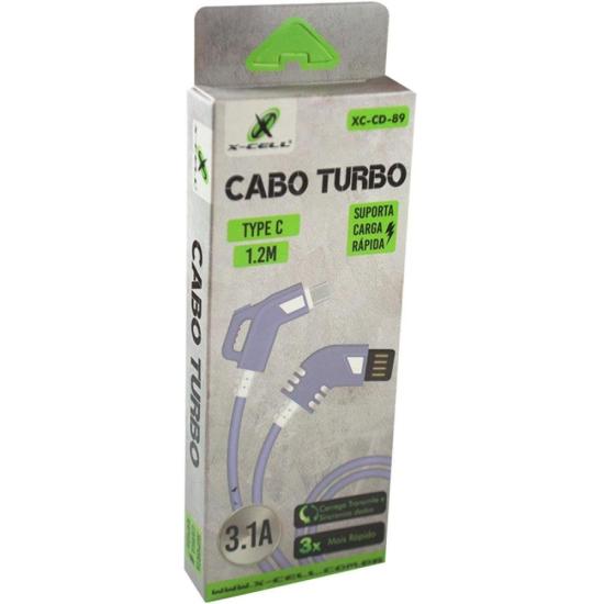 Cabo Turbo 90° Tipo C 1,2m Roxo Flex por 12,00 à vista no boleto/pix ou parcele em até 1x sem juros. Compre na loja Mundomax!