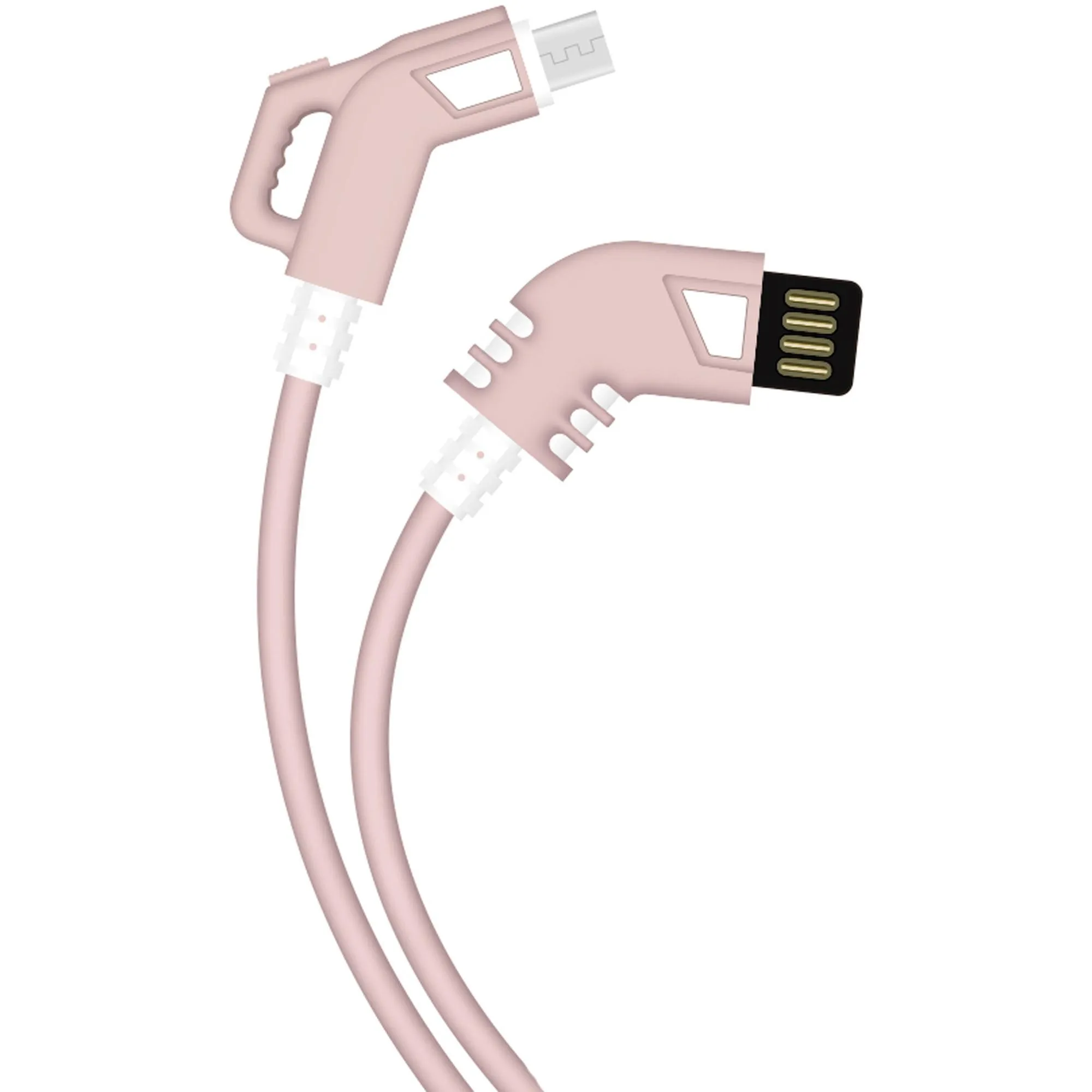 Cabo Turbo 90° Micro USB 1,2m Rosa Flex por 10,99 à vista no boleto/pix ou parcele em até 1x sem juros. Compre na loja Mundomax!