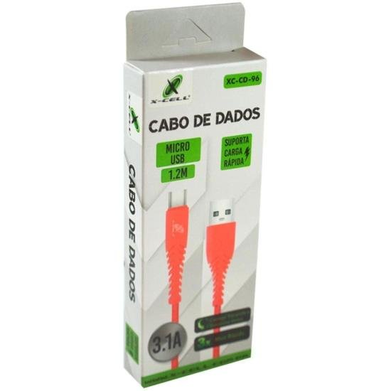 Cabo Micro USB 3.1A 1,2m Vermelho Flex por 8,99 à vista no boleto/pix ou parcele em até 1x sem juros. Compre na loja Mundomax!