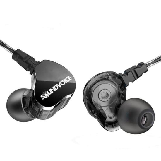 Fone In-Ear Soundvoice Profissional Retorno Lite IE-01 Preto por 119,99 à vista no boleto/pix ou parcele em até 4x sem juros. Compre na loja Mundomax!