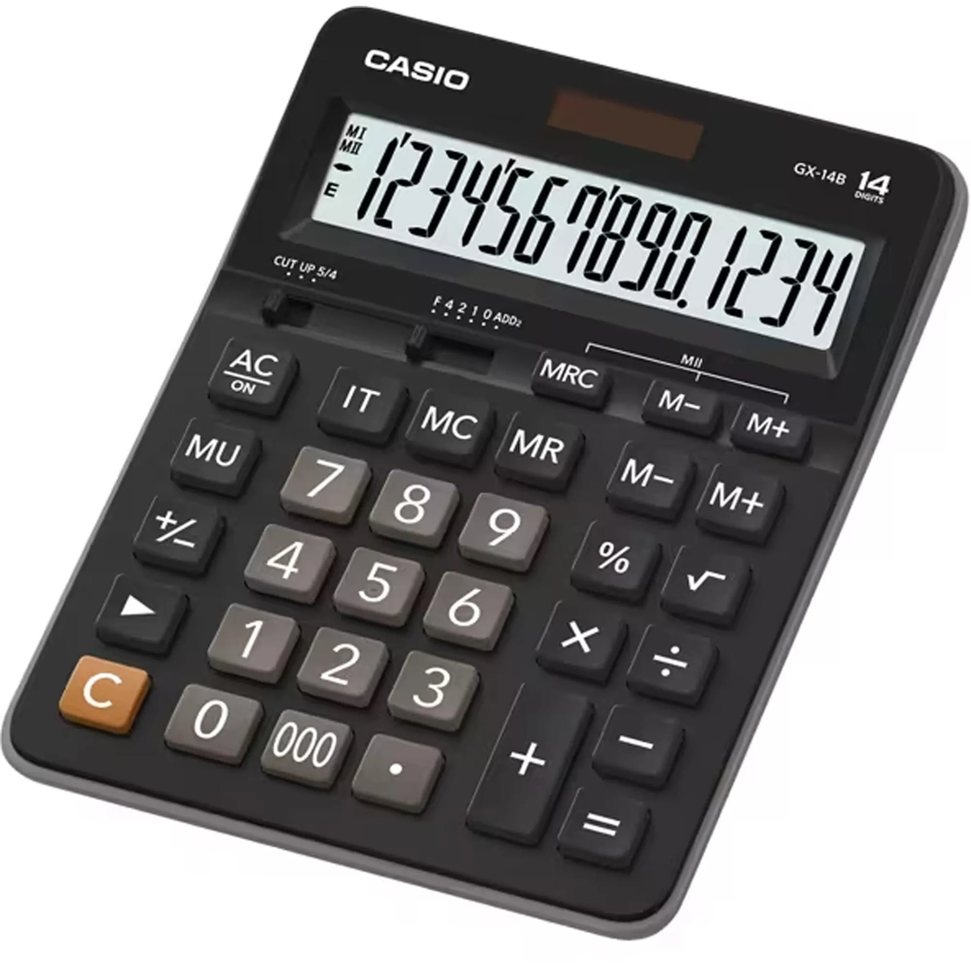 Calculadora De Mesa Casio GX14B 14 Dígitos Preta por 75,99 à vista no boleto/pix ou parcele em até 3x sem juros. Compre na loja Mundomax!