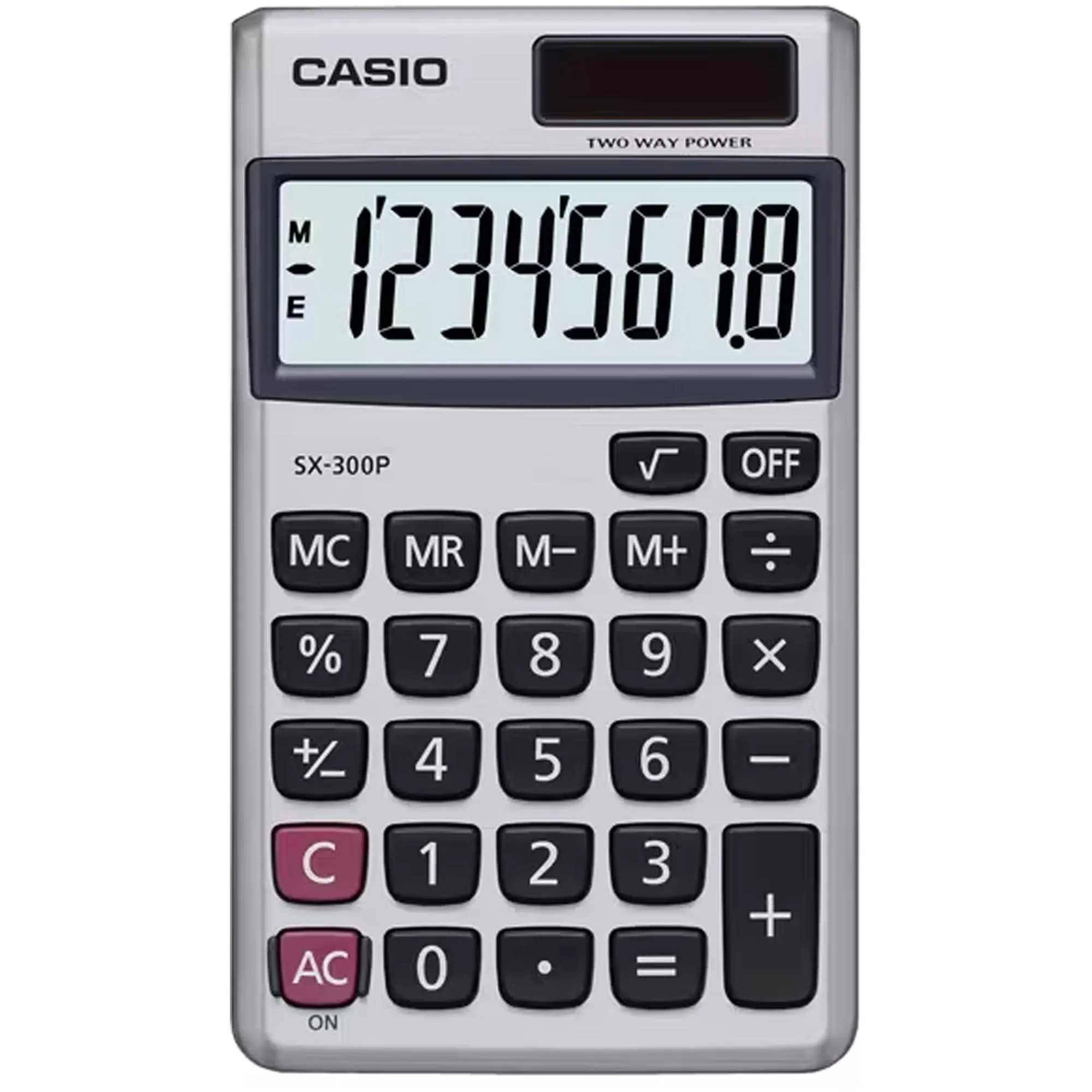 Calculadora De Bolso Casio SX300P 08 Dígitos Prata por 43,99 à vista no boleto/pix ou parcele em até 1x sem juros. Compre na loja Mundomax!