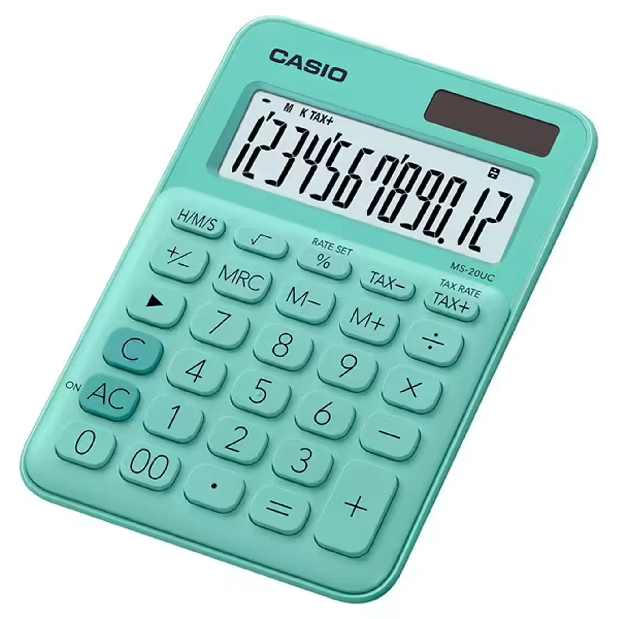 Calculadora De Mesa Casio MS20UC 12 Dígitos Verde (80522)