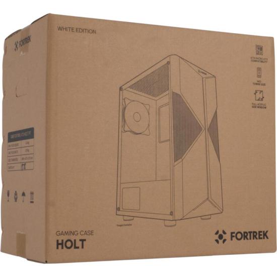 Gabinete Gamer Fortrek Holt Mid Tower RGB Branco por 268,71 à vista no boleto/pix ou parcele em até 10x sem juros. Compre na loja Fortrek!