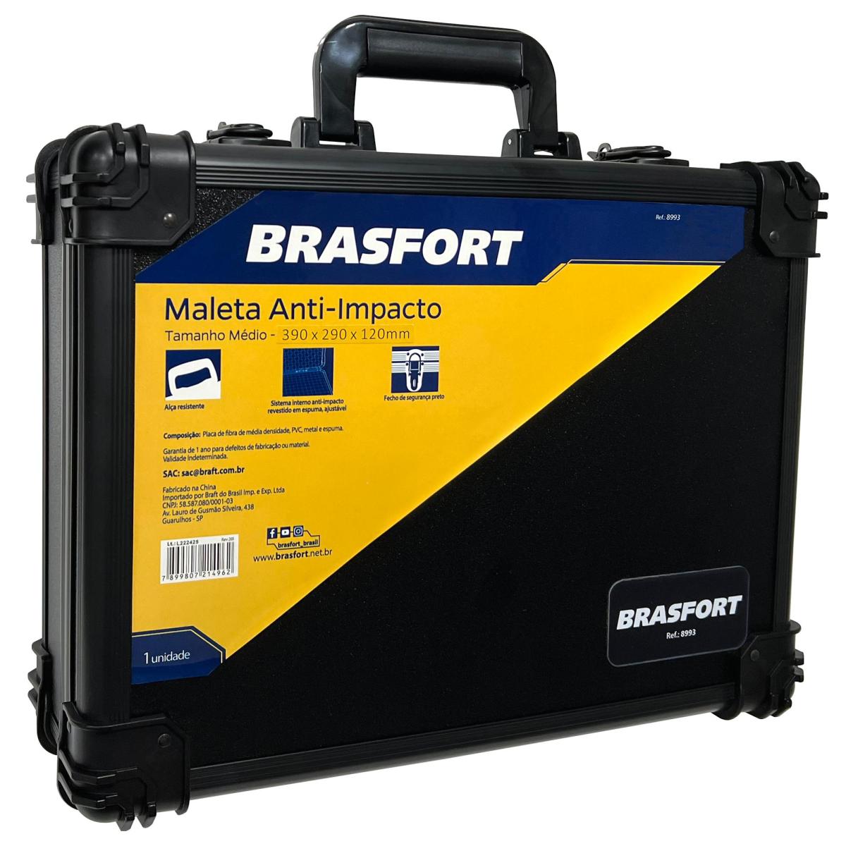 Maleta Média Para Ferramentas Anti-impacto Brasfort - Mundomax