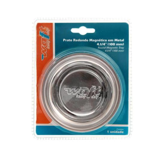 Prato Redondo Magnético Metal 4-1/4\" Waft por 23,99 à vista no boleto/pix ou parcele em até 1x sem juros. Compre na loja Mundomax!