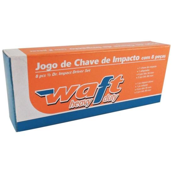 Jogo de Chave de Impacto 1/2\" Com 8 Peças CR-V Waft por 157,00 à vista no boleto/pix ou parcele em até 6x sem juros. Compre na loja Mundomax!