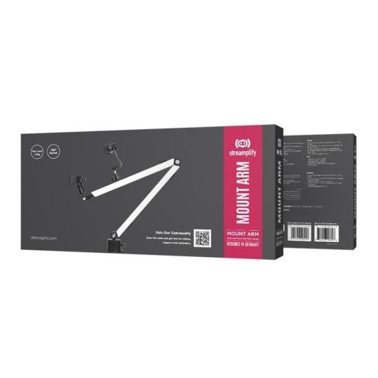 Suporte Para Microfone Flexível Streamplify Mount Arm por 389,90 à vista no boleto/pix ou parcele em até 10x sem juros. Compre na loja Streamplify!