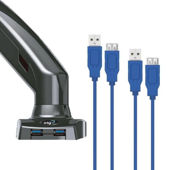 Suporte Para Monitor Articulado de Mesa 17-35\" ELG F90USB por 318,99 à vista no boleto/pix ou parcele em até 10x sem juros. Compre na loja Mundomax!