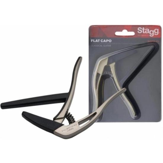 Capotraste Stagg Flat Curvo SCPX-FL BG por 84,99 à vista no boleto/pix ou parcele em até 3x sem juros. Compre na loja Mundomax!