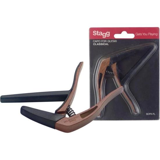 Capotraste Stagg Flat SCPX-FL DKWOOD por 92,99 à vista no boleto/pix ou parcele em até 3x sem juros. Compre na loja Mundomax!