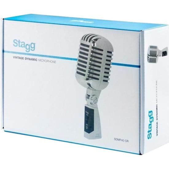 Microfone Cardioide Stagg Vintage SDMP40CR por 349,99 à vista no boleto/pix ou parcele em até 10x sem juros. Compre na loja Mundomax!