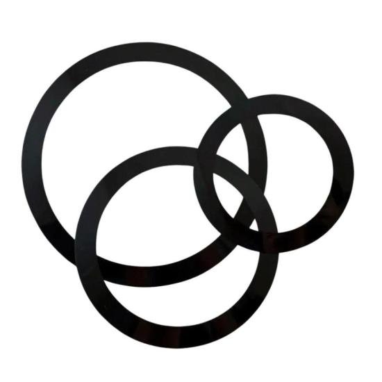 Kit Molde para Furo de Bumbo Remo Dynamo 5\" 7\" 9\" Preto por 42,00 à vista no boleto/pix ou parcele em até 1x sem juros. Compre na loja Mundomax!