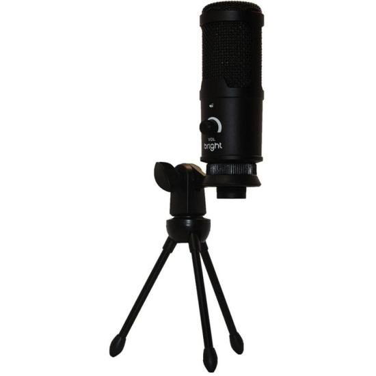 Microfone De Mesa Bright Streamer RGB por 150,00 à vista no boleto/pix ou parcele em até 6x sem juros. Compre na loja Mundomax!