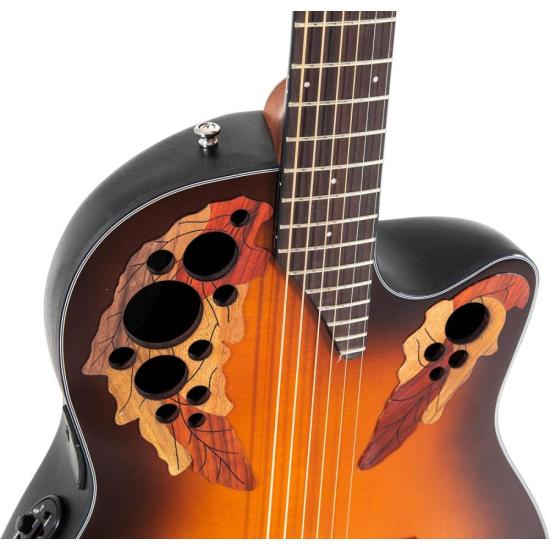 Violão Elétrico Ovation Celebrity Elite CE44-I-G Mid Cutway Sunburst Com por 8.552,99 à vista no boleto/pix ou parcele em até 12x sem juros. Compre na loja Mundomax!