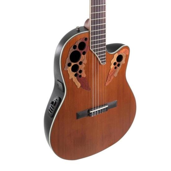 Violão Elétrico Ovation MS Classic Nylon CE44C-4A-G Mid Cutway Natural por 9.990,00 à vista no boleto/pix ou parcele em até 12x sem juros. Compre na loja Mundomax!