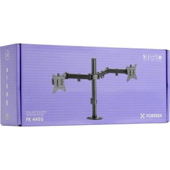 Suporte Articulado Para Dois Monitores Fortrek FK 445S 17\"-32\" por 204,19 à vista no boleto/pix ou parcele em até 8x sem juros. Compre na loja Fortrek!