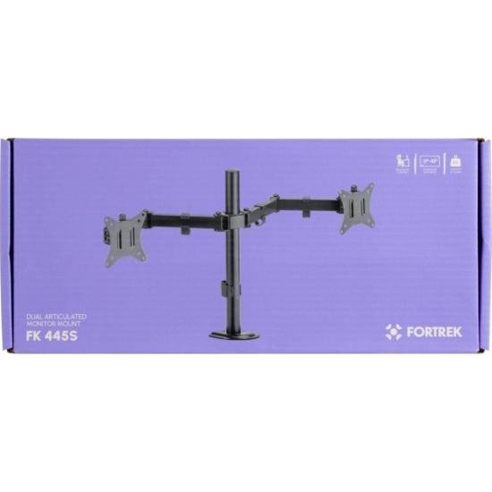 Suporte Articulado Para Dois Monitores Fortrek FK 445S 17\"-32\" por 204,19 à vista no boleto/pix ou parcele em até 8x sem juros. Compre na loja Fortrek!