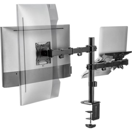 Suporte Articulado Para Monitor e Notebook Fortrek FK 485S por 300,97 à vista no boleto/pix ou parcele em até 10x sem juros. Compre na loja Fortrek!