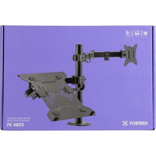 Suporte Articulado Para Monitor e Notebook Fortrek FK 485S por 300,97 à vista no boleto/pix ou parcele em até 10x sem juros. Compre na loja Fortrek!