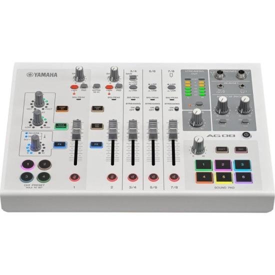 Mesa de Som Yamaha AG08 Streaming Branca por 6.204,99 à vista no boleto/pix ou parcele em até 12x sem juros. Compre na loja Mundomax!