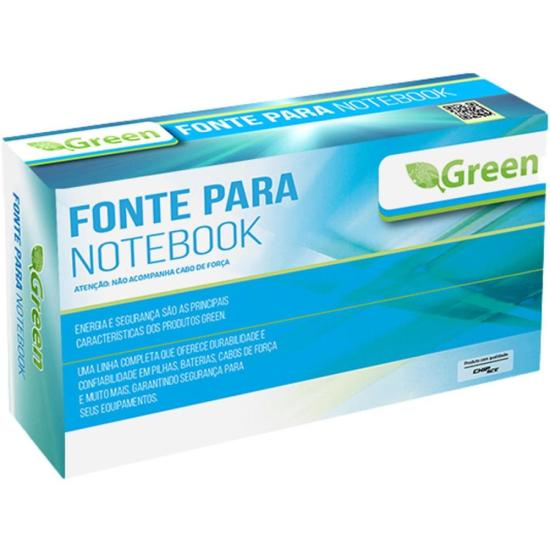 Fonte Para Notebook 19V 4,74A Bivolt 5,5X2,5mm Green por 71,00 à vista no boleto/pix ou parcele em até 2x sem juros. Compre na loja Mundomax!